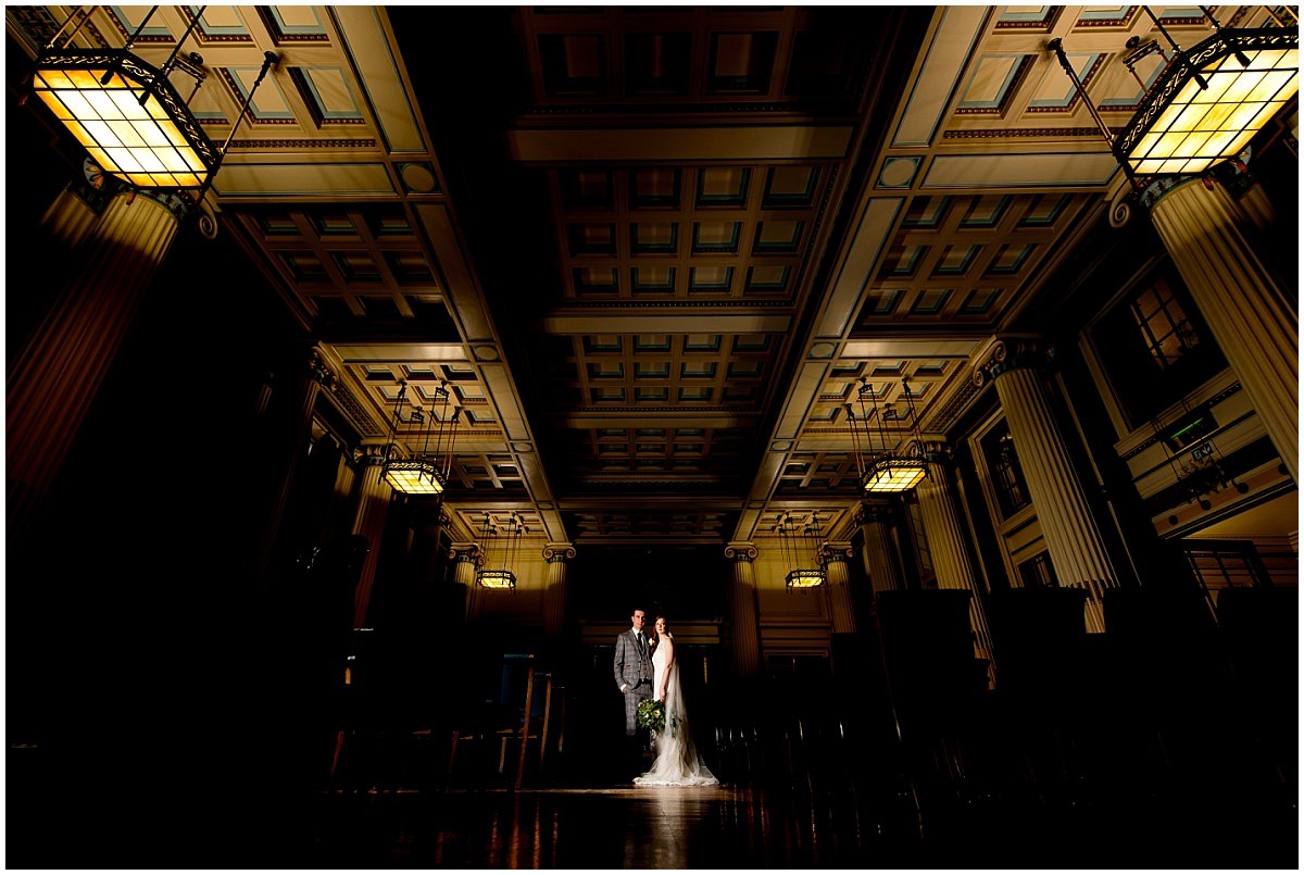 Wedding at Nottingham's Council House bride and groom portrait