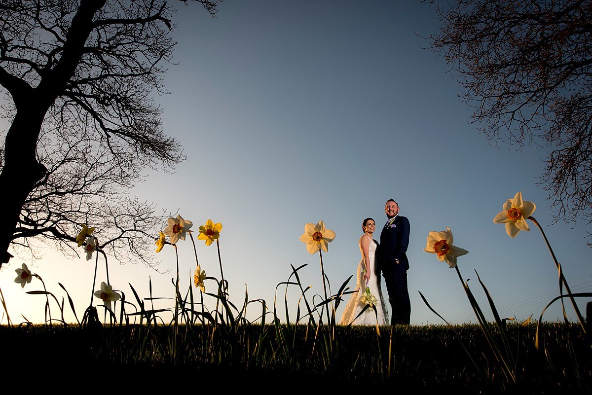 Bride and groom at Shottle Hall
