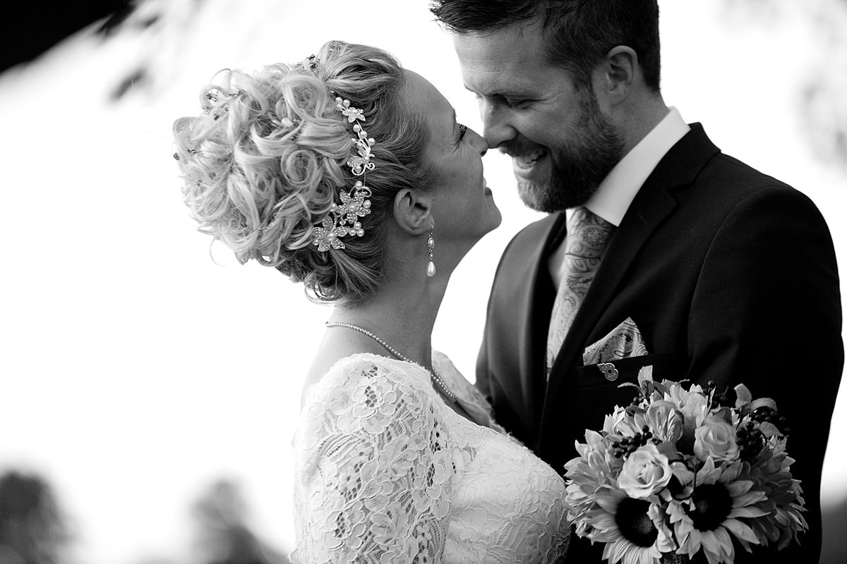 bride and groom in B&W Derby Wedding Photographer