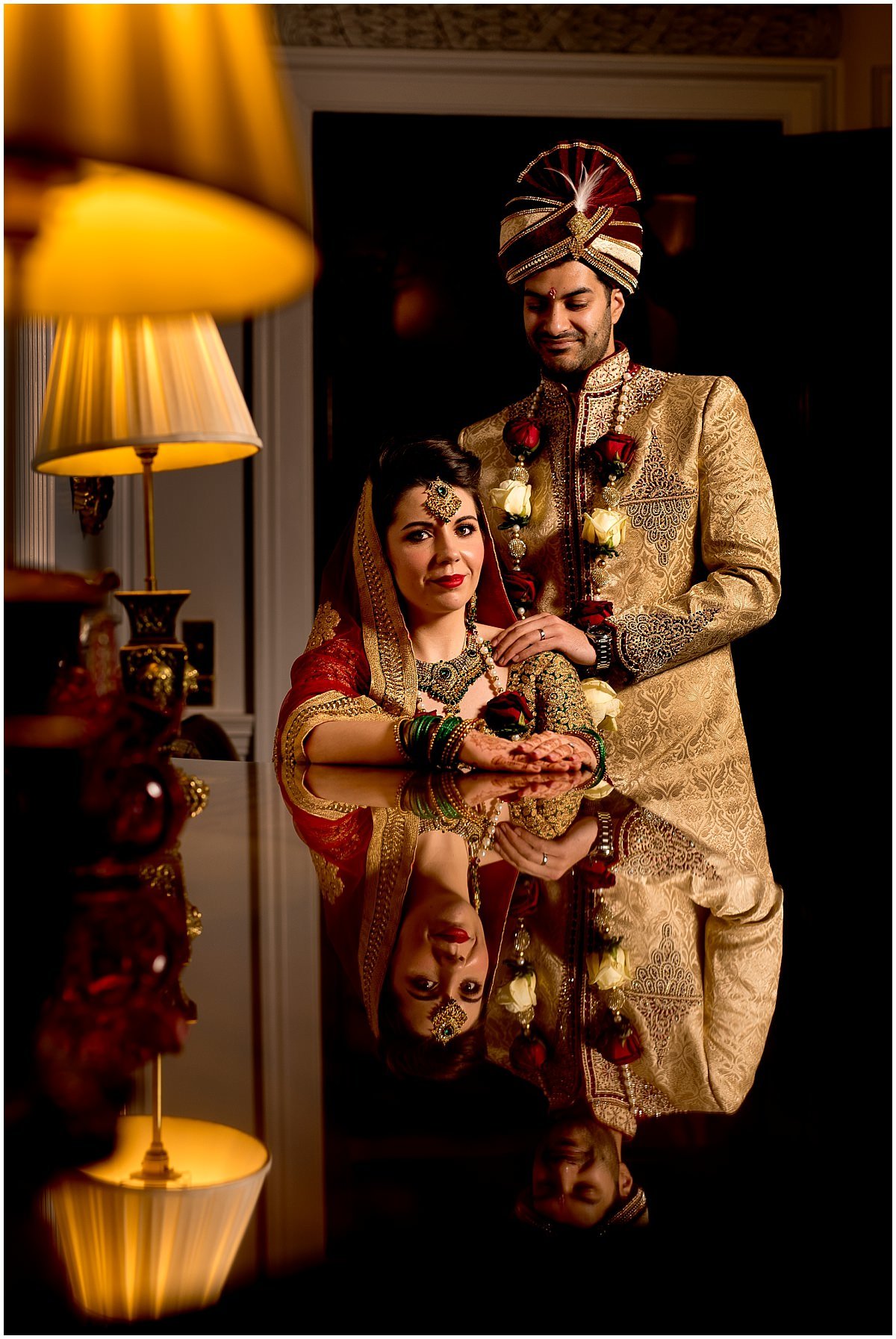 Epic Hindu Wedding at Stapleford Park with the bride and groom