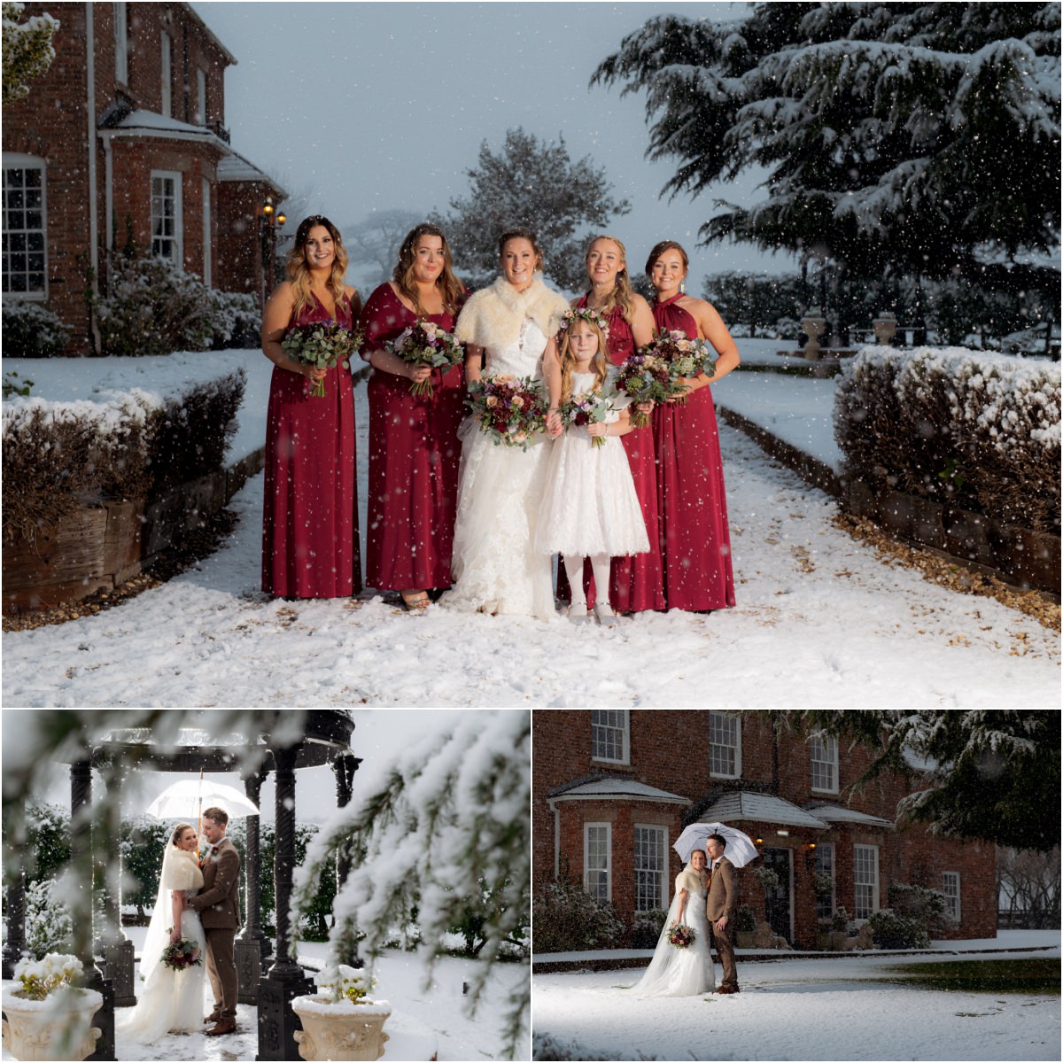 Swancar Farm Wedding Photography in the snow