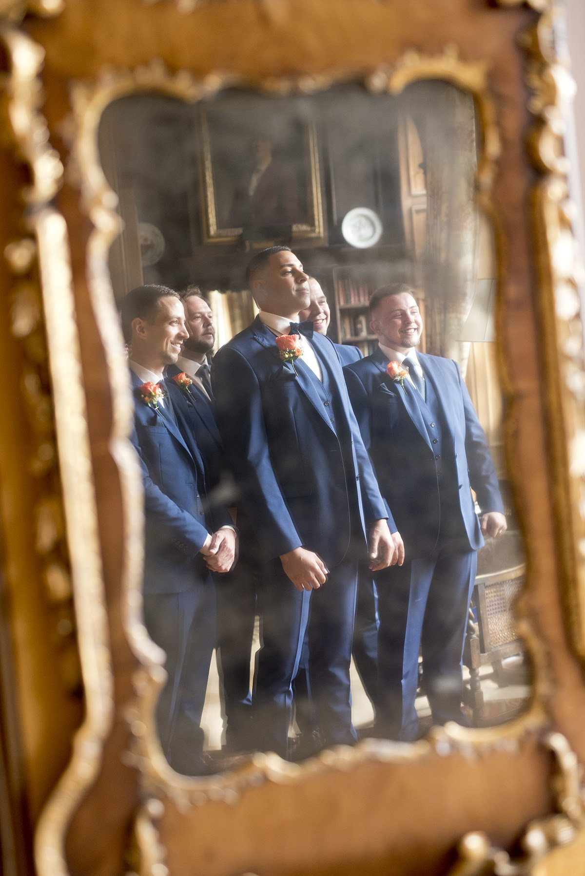 grooms-men in mirror 