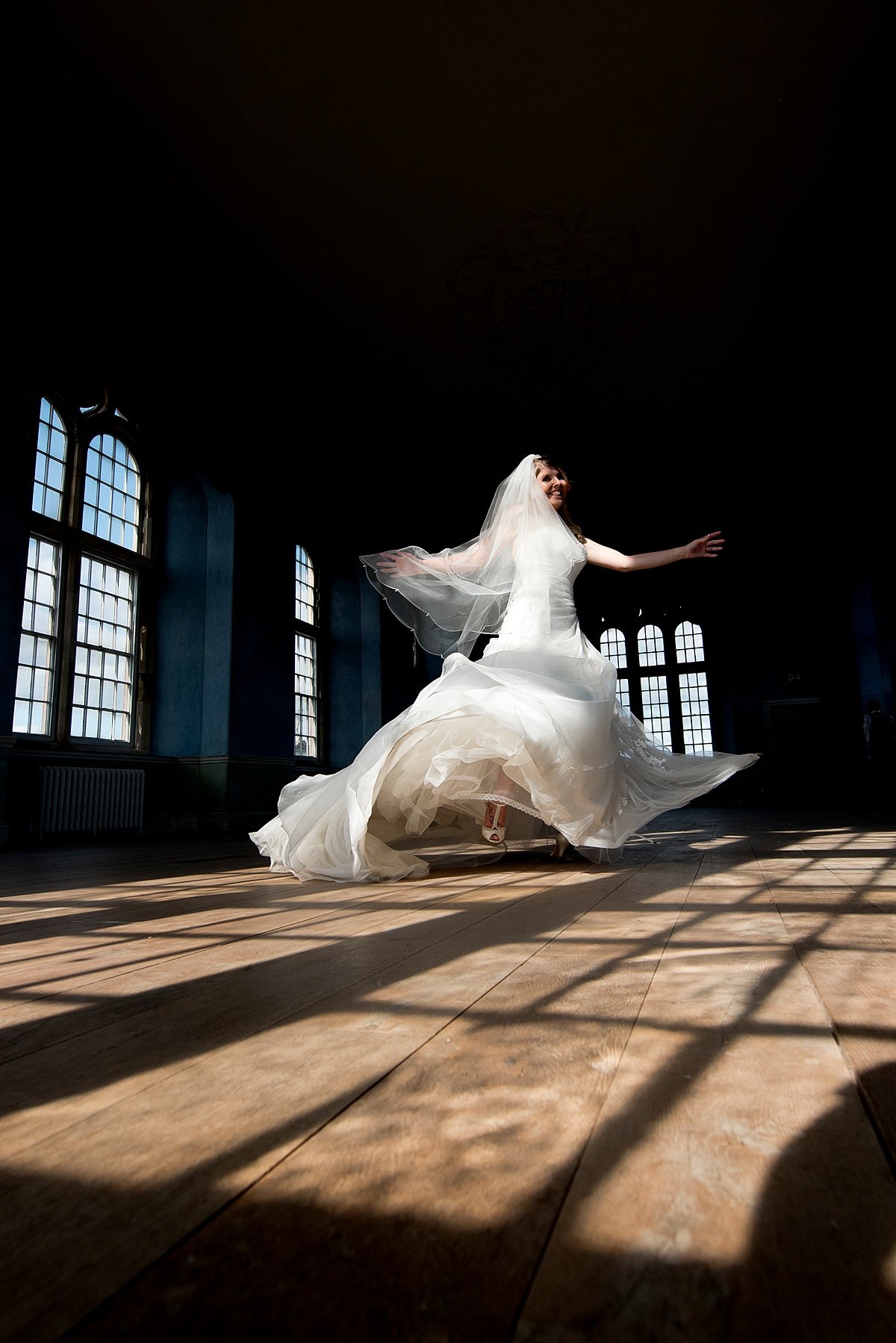 Bride wedding dress spin 